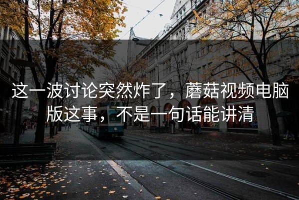 这一波讨论突然炸了，蘑菇视频电脑版这事，不是一句话能讲清