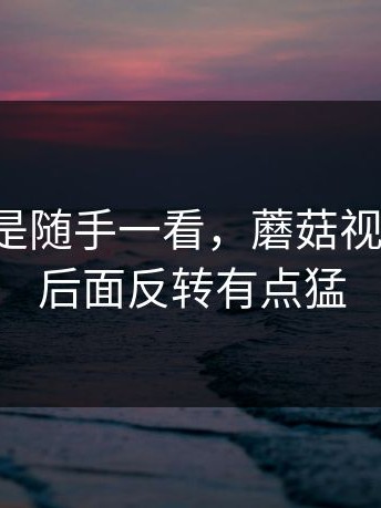 本来只是随手一看，蘑菇视频官网，后面反转有点猛