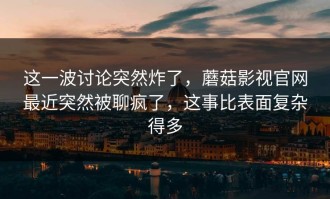 这一波讨论突然炸了，蘑菇影视官网最近突然被聊疯了，这事比表面复杂得多
