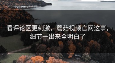 看评论区更刺激，蘑菇视频官网这事，细节一出来全明白了